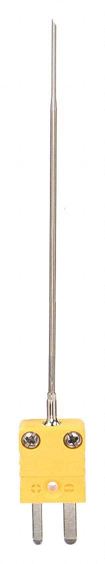 Atkins Cooper-Atkins 50207-K Tipo K Sonda de termopar con punta de cincel de microaguja, conexión directa, rango de temperatura de -100 a +500