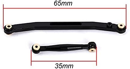 Enlace de dirección de enlace de aluminio CNC para 124 Axial SCX24 RC Crawler Car (negro)