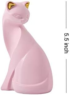WhaleCreation – Figura de gato rosa, estilo moderno, decoración del hogar, juguete de regalo