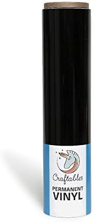 Craftables – Rollos de vinilo de 12 pulgadas x 10 pies o 12 pulgadas x 25 pies (12 pulgadas x 6 pies, color negro)
