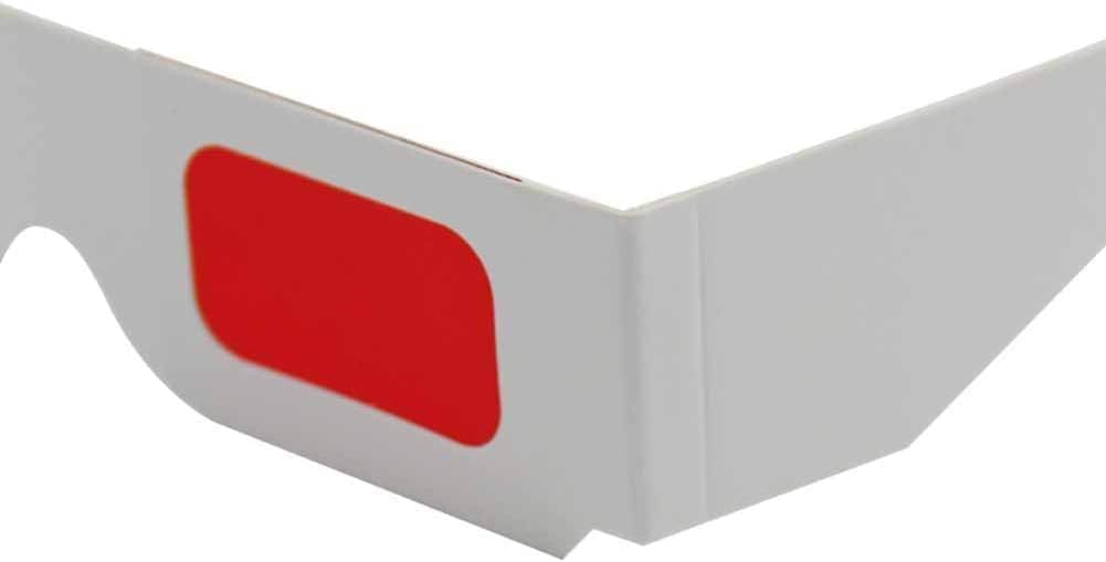3 gafas estéreo 3D unisex azules y rojas plegables de cartón 3D para películas, TV, revistas y más inteligentes y atractivos, accesorios