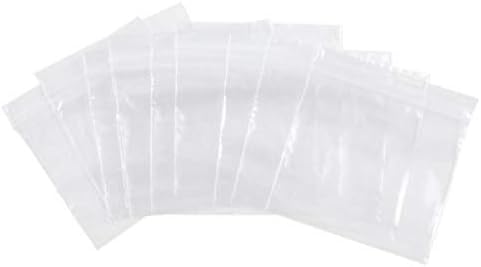 Bolsas de polietileno transparentes resellables con cierre de cremallera de 2 mil, 2 x 2 pulgadas, caja de 1000