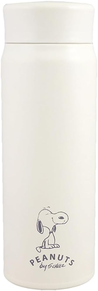 Peanuts Snoopy PD-2910 Stainless Steel Bottle, White, White