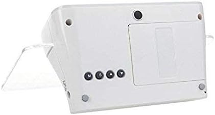 Reloj despertador digital, tablero de mensajes fluorescente LED luminoso, calendario LCD con 4 puertos de recarga de banda USB, luz nocturna