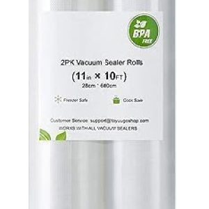 Bolsas selladoras al vacío, 2 rollos más gruesas y resistentes de calidad comercial con textura de sellado al vacío Bolsas selladoras al vacío, 2 rollos más gruesas y resistentes de calidad comercial con textura de sellado al vacío