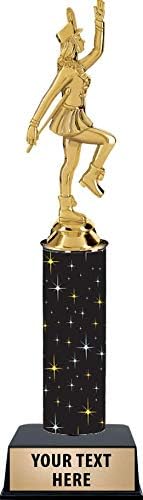 11″ Majorette Female Trophies – Black Midnight Majorette Female Trophy Awards Prime