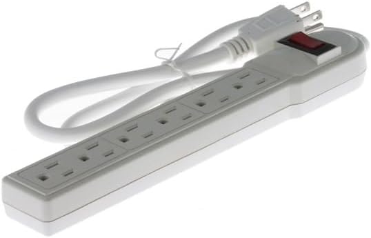 Regleta protectora contra sobretensiones con (6) salidas de 15 A y cable de 3 pies