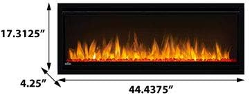 Napoleon Alluravision-NEFL42CHS-Slim – Chimenea eléctrica para colgar en la pared, 42 pulgadas delgada, color negro