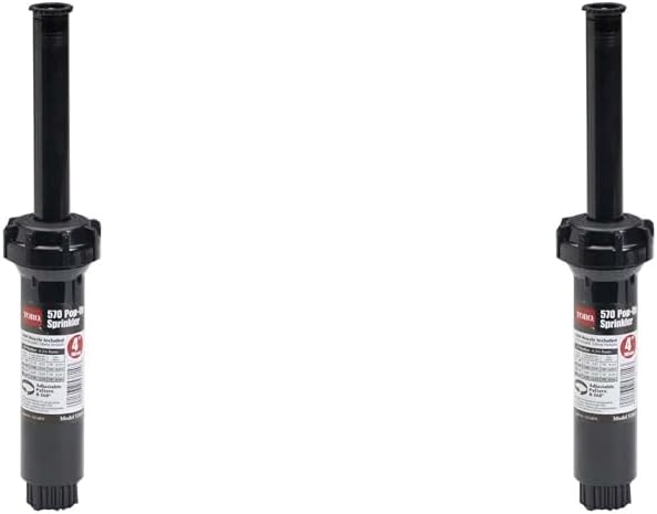 Toro 53712 Spray fijo emergente de 4 pulgadas con rociador de boquilla, 360 grados, 15 pies (paquete de 2)