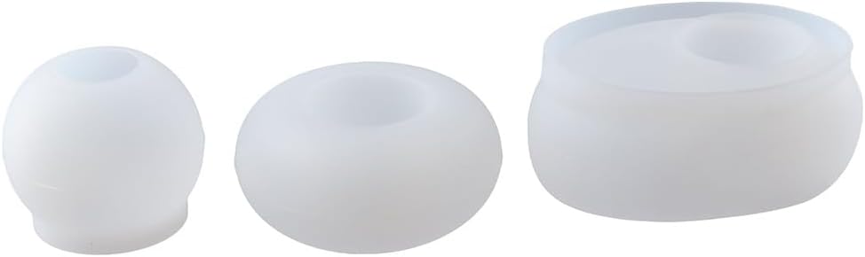 HomeSoGood 3 moldes de silicona con forma de esfera para velas de té, moldes de silicona para decoración del hogar, portavelas