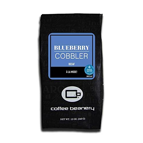 Blueberry Cobbler – Café saborizado SWP Descafeinado, café arábica especial, tostado medio, 12 onzas, goteo automático (molido)