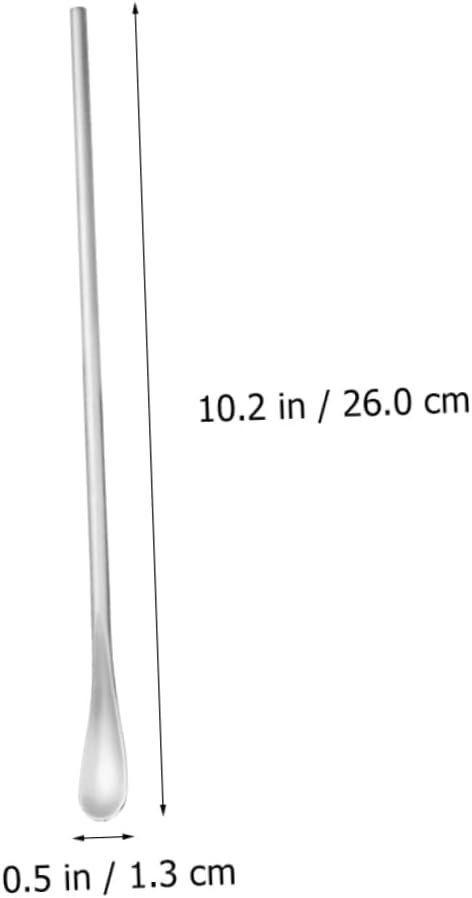 Cuchara de hielo de acero inoxidable, cucharas para remover miel, cucharas para mezclar café, cucharas para revolver bebidas, cucharas para revolver