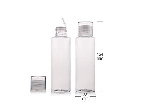 Frasco de botella de plástico vacío transparente de 3.4 fl oz3.4 oz con reductor de orificio y tapa de tornillo Envase de embalaje de viaje
