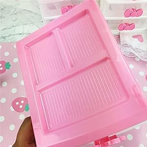 Mini organizador de cajones de plástico de varias capas, lindo organizador de cajones, cómodas de plástico Kawaii con cajones, bonitos cajones de