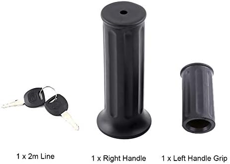Manillar eléctrico de 12 V 84 V para manillar de bicicleta, voltaje de batería, acelerador de media torsión con pantalla LED y casillero de llave
