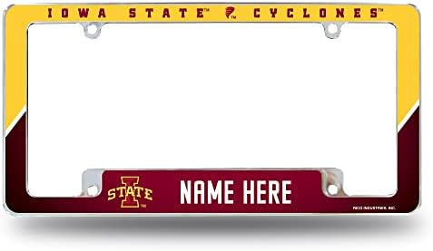 Rico Industries NCAA Iowa State Cyclones – Marco para placa de automóvil cromado, de 12 x 6 pulgadas, para automóvil, camión, SUV