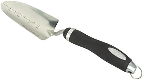 Edward Tools Paleta Transplant con mango ergonómico, a prueba de curvas, acero pulido de alta calidad, guía de profundidad grabada, mango de agarre