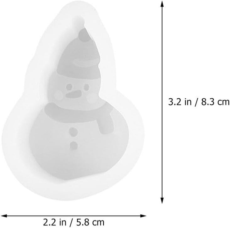 Abaodam Moldes de silicona de muñeco de nieve de Navidad, molde para hornear pastel de gelatina de chocolate, molde de fondant, molde de galletas,