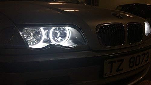 7000k blanco CCFL Angel Eyes Halo Anillos para BMW E36 E38 E39 E46 con proyector Pre-facelift libre de errores