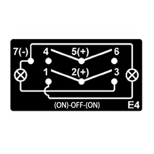 Interruptor basculante momentáneo de cabrestante LED verde de 12 V 24 V, 7 pines (encendido), apagado (encendido), encendidoapagado, interruptor