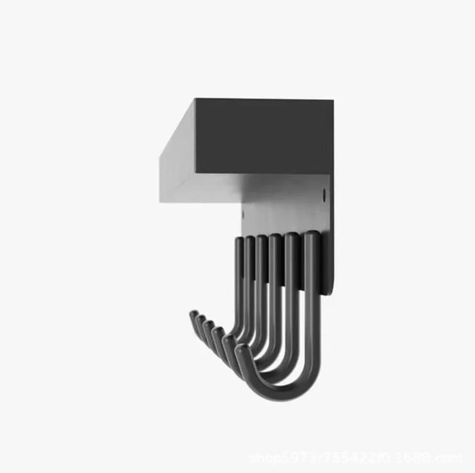 Soporte para llaves montado en la pared con 6 ganchos, soporte de metal autoadhesivo para llaves con bandeja organizadora de correo, colgador de