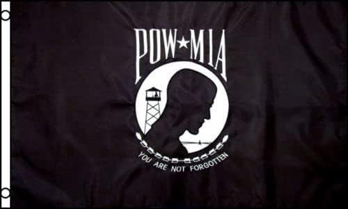 Premium 5X8 FT POW MIA POWMIA HUGE FLAG EMBROIDERED SEWN Double Sided Flag USA PER
