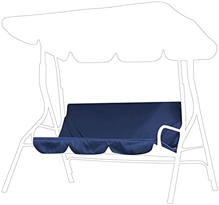 Funda de cojín de repuesto para toldo oscilante, 3 asientos, de poliéster 190T, de tafetán, para patio, jardín, 59.1 x 19.7 x 3.9 pulgadas