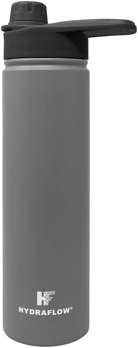 Hydraflow Hybrid – Botella de agua aislada al vacío de triple pared con tapa para beber (25 onzas, grafito en polvo) Termos de metal de acero