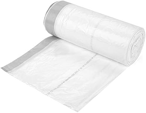 Commander – Bolsas de basura blancas con cordón para cocina, de 13 galones, 0.7 milésimas de pulgada de alto, 24 x 25 pulgadas, paquete de 25