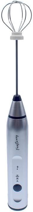 Espumador de cocina y casa mezcla cualquier espumador de líquidos de mano con 3 cabezales, batidor eléctrico de espuma con mini espumador recargable