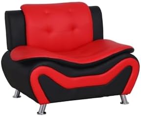 Puma – Silla Club de piel sintética – NegroRojo