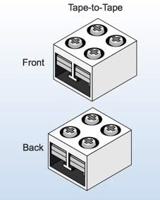 Diode LED Conector de bloque de terminales de luz de cinta atornillada de 0.315 in, cinta a cinta, color blanco, paquete de 5