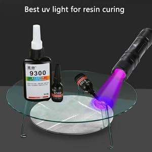 Linterna de luz negra de 365 nm, linterna UV de alta potencia, linterna de luz negra UV para curar pegamento UV, detector de fugas, manchas de orina