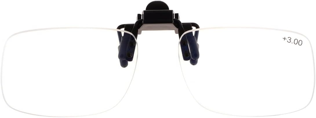 Gafas de lectura con clip y lupa abatible, lupa, lentes para lectores unisex