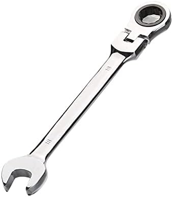 Aoktorkit Herramienta métrica de trinquete de cabeza flexible de 0.709in, llave de trinquete profesional de cromo vanadio de acero 72 dientes, 12