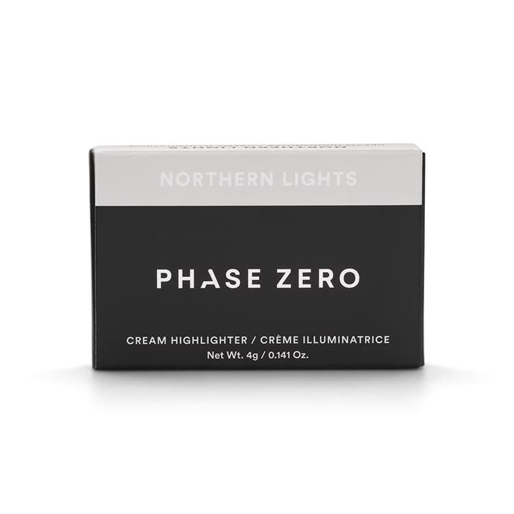 Phase Zero Resaltador en crema de maquillaje “Northern Lights” – 0.141 oz – Para un brillo natural, radiante y duradero