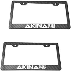 AKINA Speed Stars Kanji – Marco para placa de matrícula de fibra de carbono, 2 piezas, plástico AKINA Speed Stars Kanji – Marco para placa de matrícula de fibra de carbono, 2 piezas, plástico