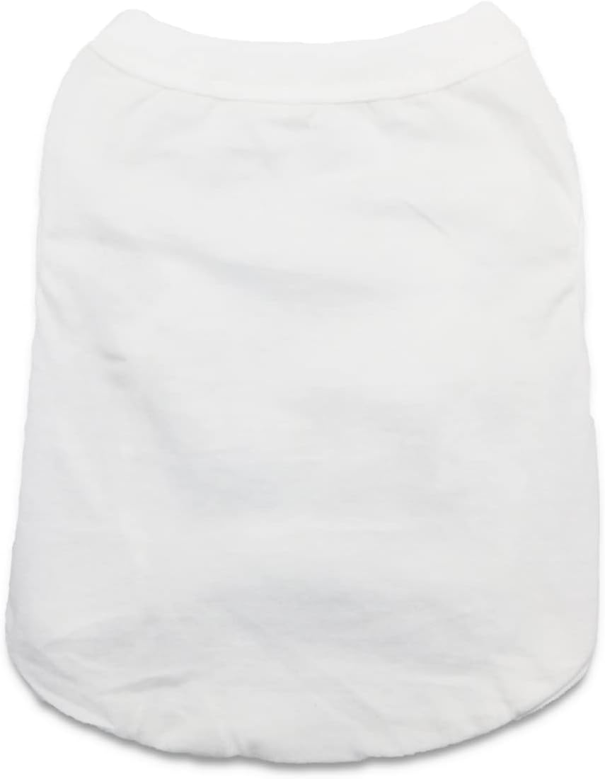 Paquete de 6 camisetas de Yorkie para perros extra pequeños, 100% algodón, ropa para cachorros, ropa de chihuahua en blanco, camiseta para cachorros
