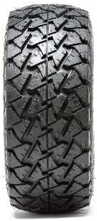GTW Combo de ruedas y neumáticos para carrito de golf de 12 pulgadas  Ruedas Vortex negro mate en neumáticos Timberwolf todo terreno 22×10-12  Juego
