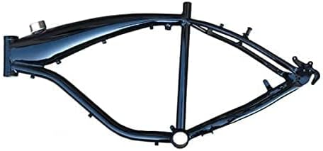 Marco de gas de bicicleta con tanque de gas integrado, marco de 2.4L – Bicicleta motorizada a gas (negro)