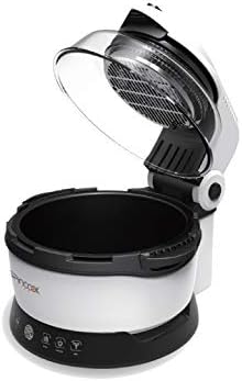 SpinCook DualGrill sin grasa, cocción saludable a través de freidora de aire todo en uno, hornear, asar y asar a la parrilla con medidor de control