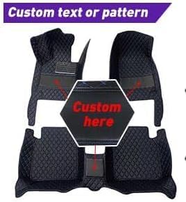 Alfombrillas de cuero de lujo personalizadas para automóvil, tapetes antideslizantes para todo tipo de clima (línea negra y roja)