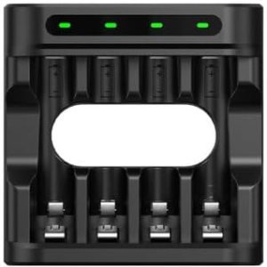 XTAR Cargador L4 AA AAA para todas las baterías recargables AA AAA 1.2V y 1.5V AA AAA Cargador de baterías XTAR Cargador L4 AA AAA para todas las baterías recargables AA AAA 1.2V y 1.5V AA AAA Cargador de baterías