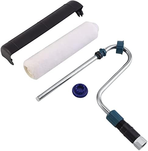 Herramienta de pintura profesional de 180 grados con brazo de rodillo giratorio con poste de extensión de 11 pulgadas para equipos de pulverización