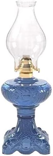 Light of Mine – Lámpara de aceite de plumas de princesa, ornamentada y decorativa, estilo pedestal antiguo, lámpara de huracán de aceite de vidrio