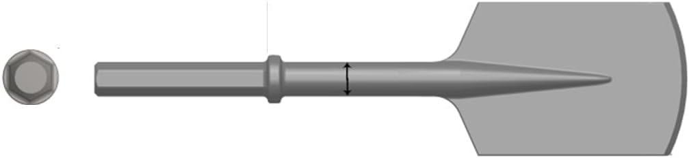 Ajax Tools 29500 pala de arcilla – vástago de 1″ x 4-14″ – Fabricado en los Estados Unidos