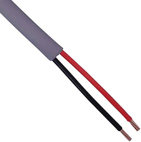 Cable de 2 conductores de calibre 22 de 500 pies 222 trenzado CL2 Cable a granel Cable gris Chaqueta PVC sin blindaje Cable de audio de cobre