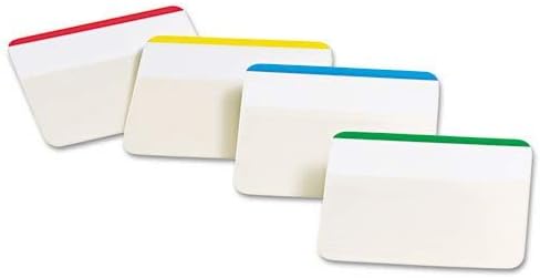 Post-it Pestañas, 2 pulgadas, forradas, colores primarios surtidos, 6 pestañascolor, 4 colores, 24 pestañaspaquete (686F-1) (paquete de 2)