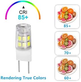 Bombilla G8, G8 GY8.6 con base de dos pines, no regulable, base T4 G8, bi-pin xenón tipo JCD, LED de 120 V, 50 W, bombilla halógena de repuesto para