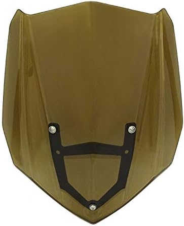 Parabrisas de motocicleta compatible con MT-03 FZ-03 MT-25 MT03 MT25 2016 2017 2018 2019 parabrisas con soporte (color  humo)